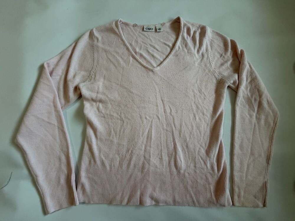 Cato Blush Pink V Neck Sweater M Soft Girl Coquette Balletcore Y2K Knit